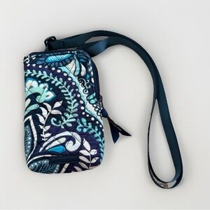 Vera Bradley Navy and Teal Patterned Crossbody Bag